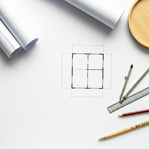 Designer workspace met blueprint en meetgereedschap — gestructureerde Access migratie aanpak